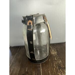 Vintage Bank Glass and leather Straps unique and rare Novelty‎